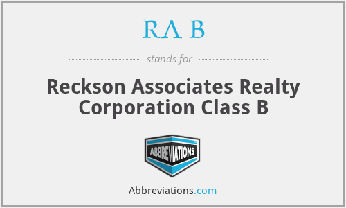 RA B - Reckson Associates Realty Corporation Class B